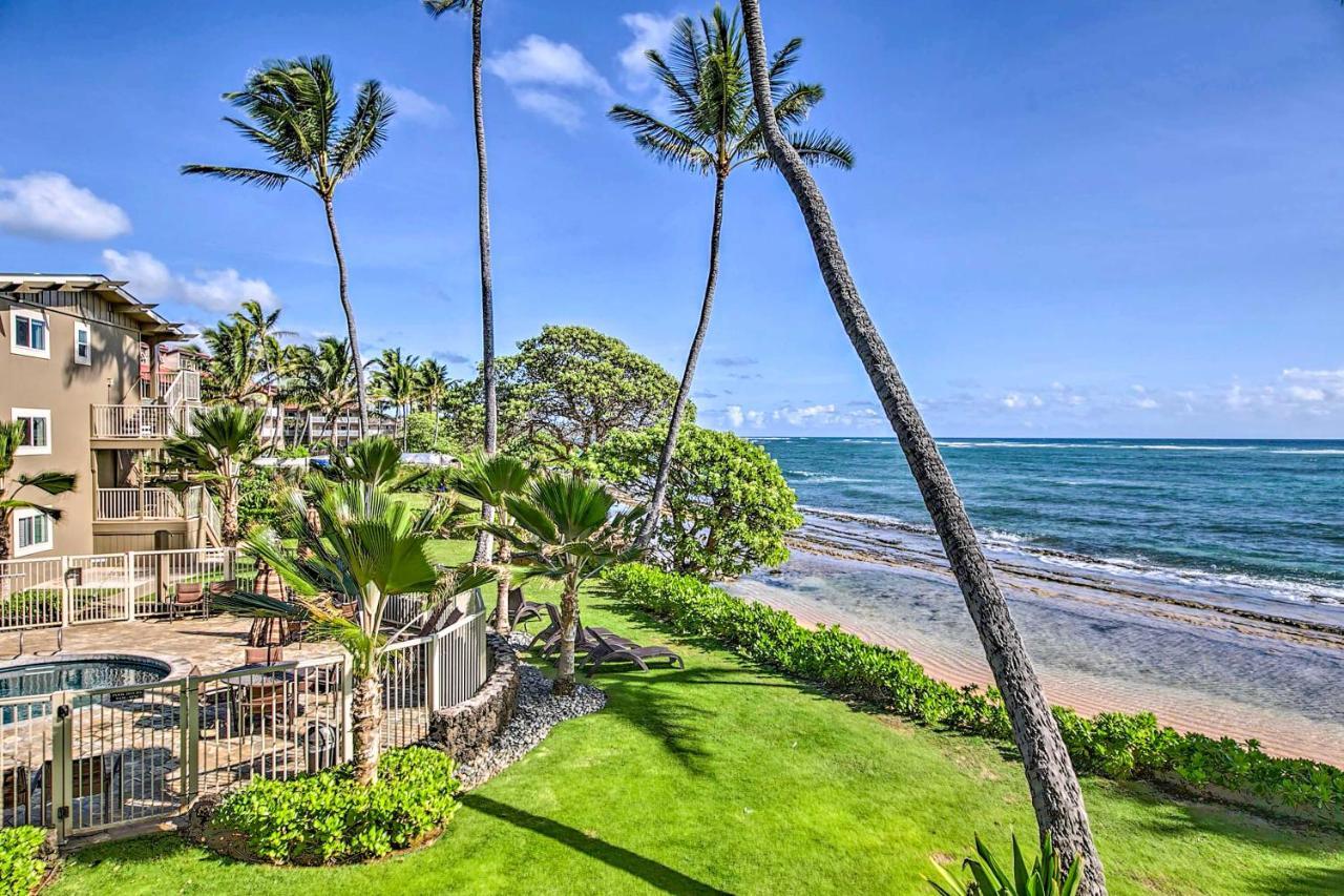 Waipouli Beachfront Condo With Balcony And Ocean Views Kapa'a Eksteriør bilde